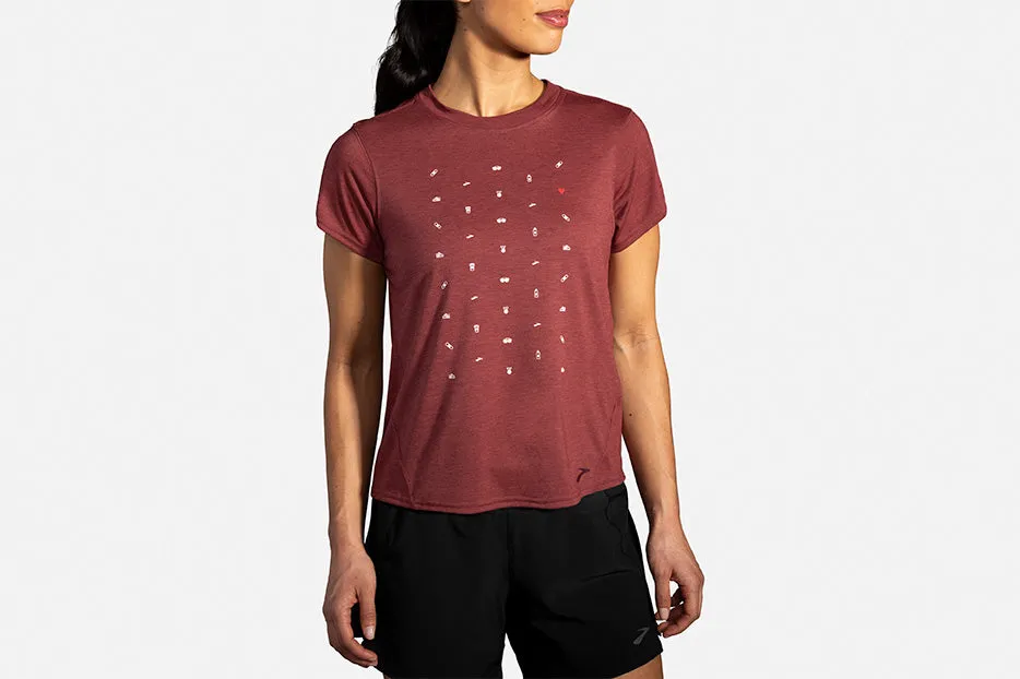 Distance Graphic Short Sleeve Women's running tops