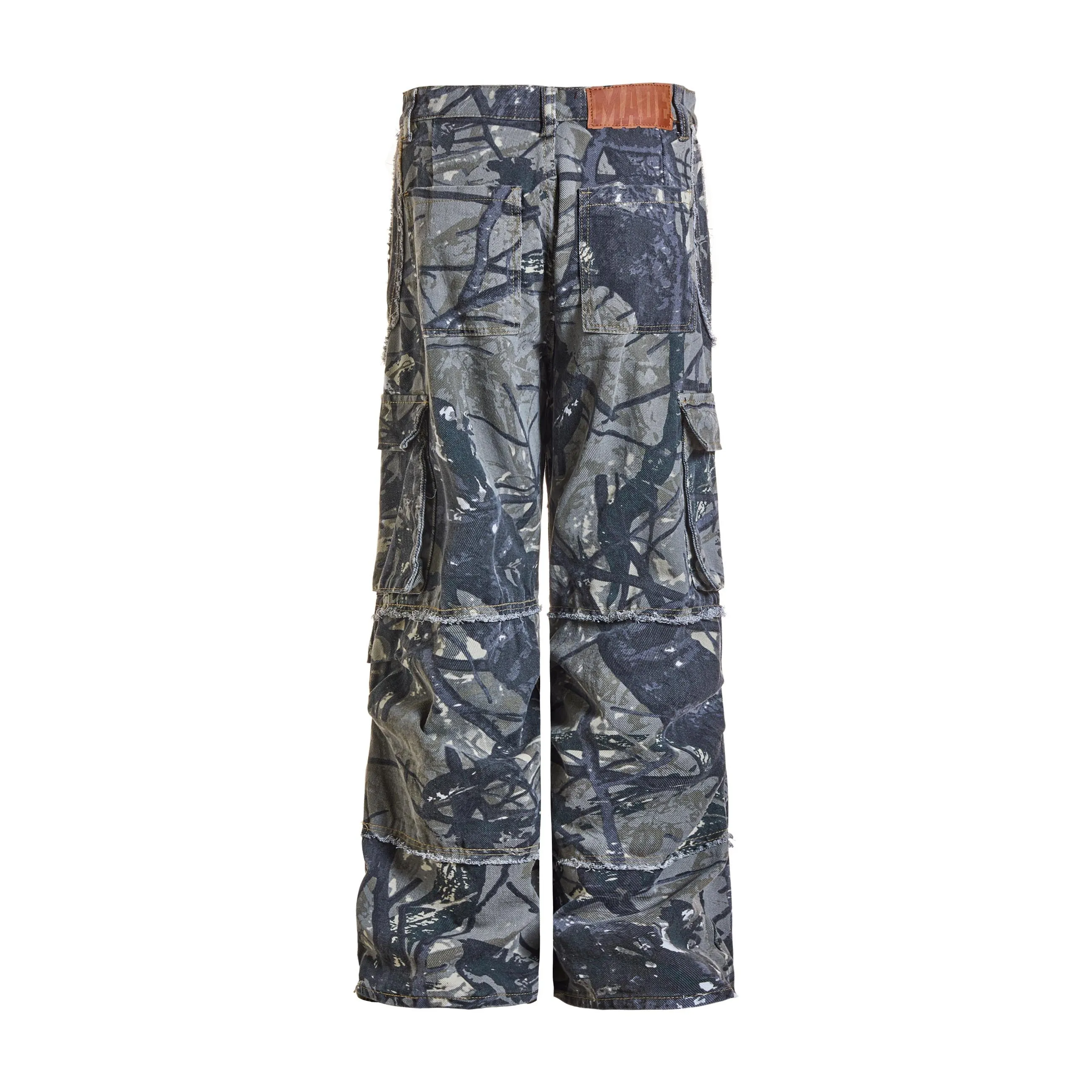 Distressed Patchwork | Camouflage Cargos