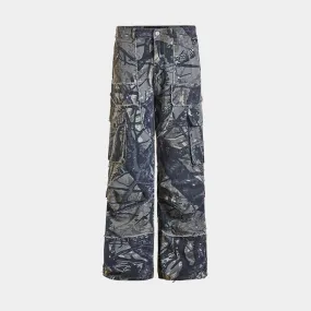 Distressed Patchwork | Camouflage Cargos