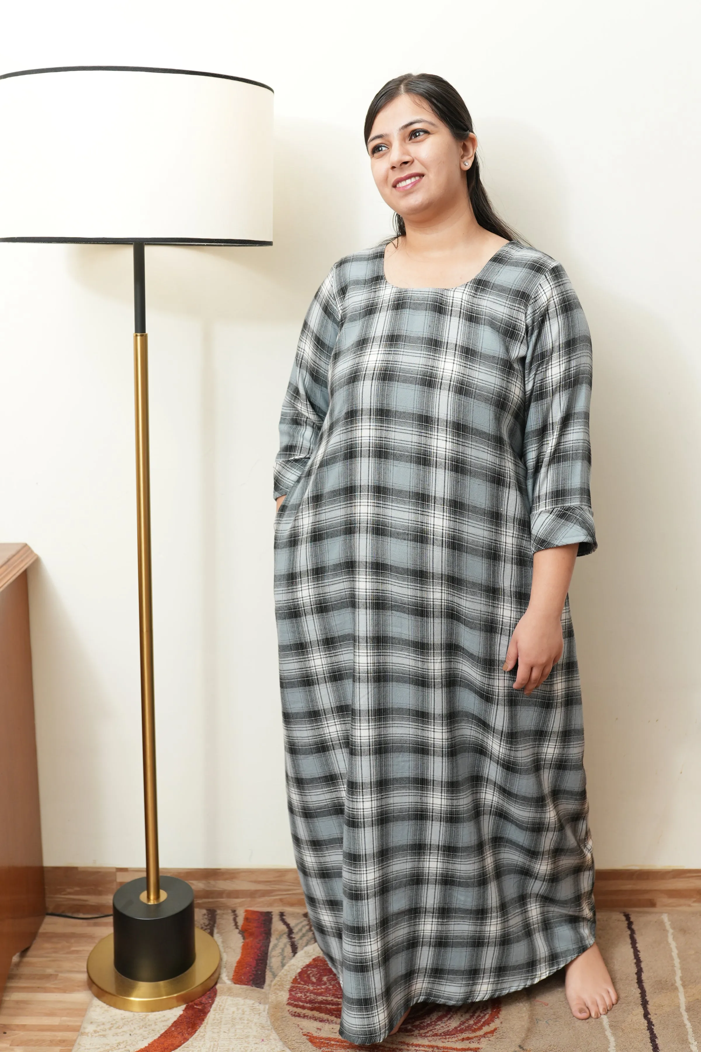 Dreamy Drizzle Woollen Night Gown