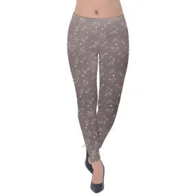 Fluffy Constellation Grey Velvet Leggings