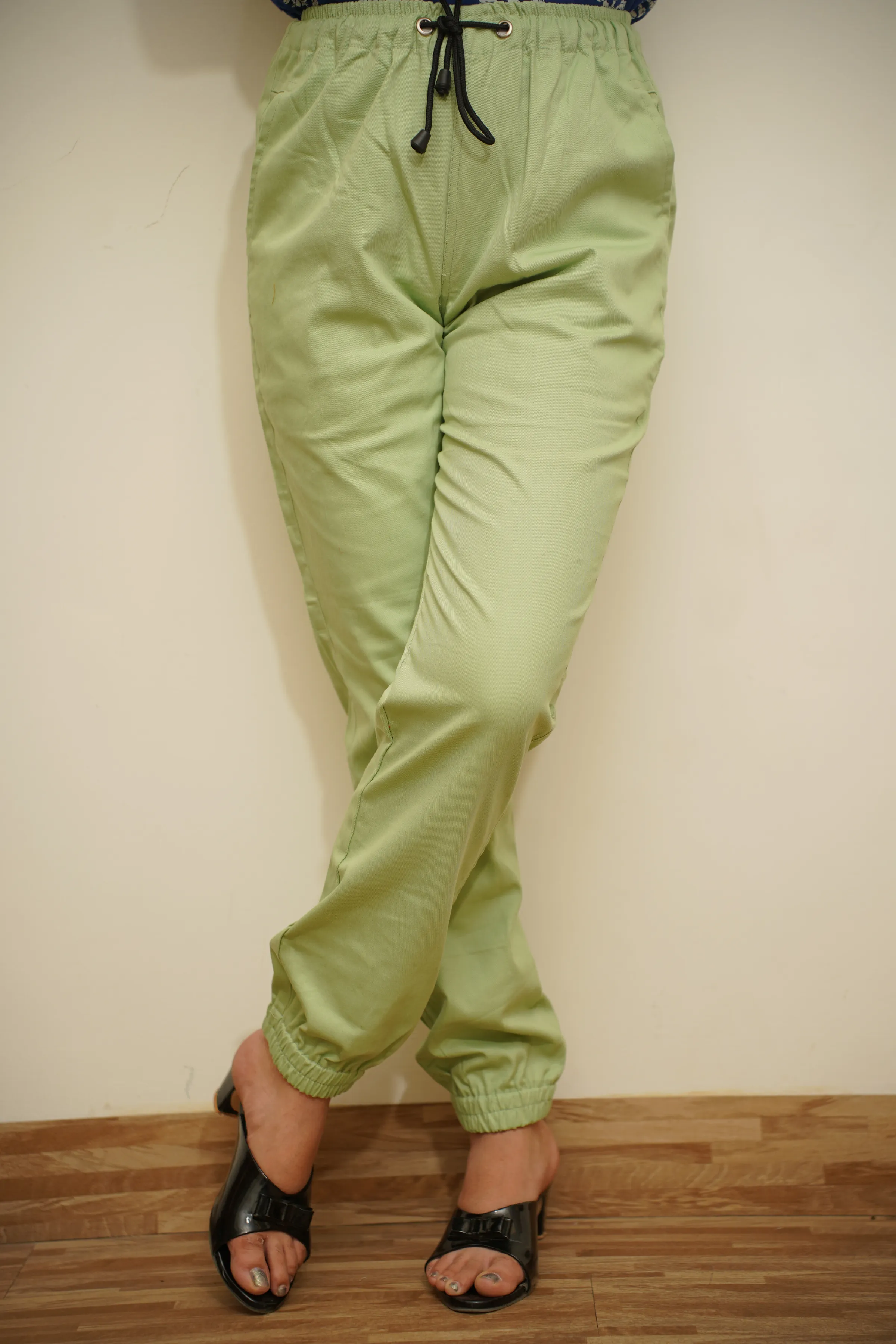 Green Tea Cotton Cargo Pants