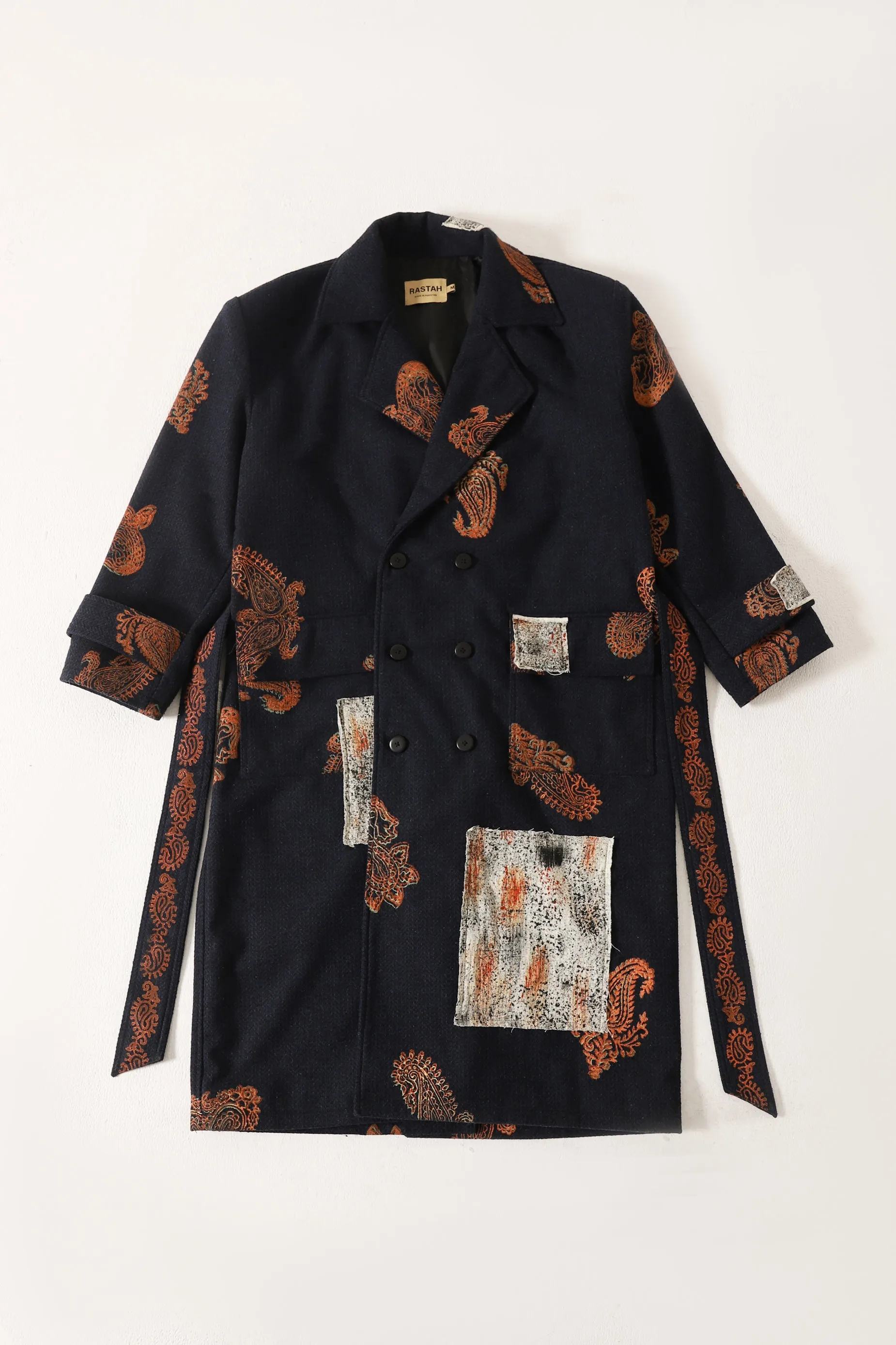 HAND BLCOK PRINT PATCHWORK LONG COAT