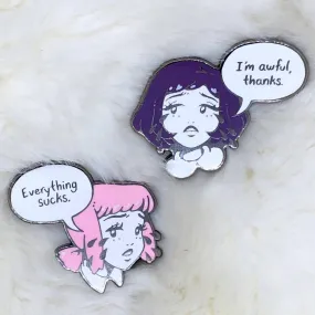 Having a Bad Time Mental Illness/Health Enamel Pins