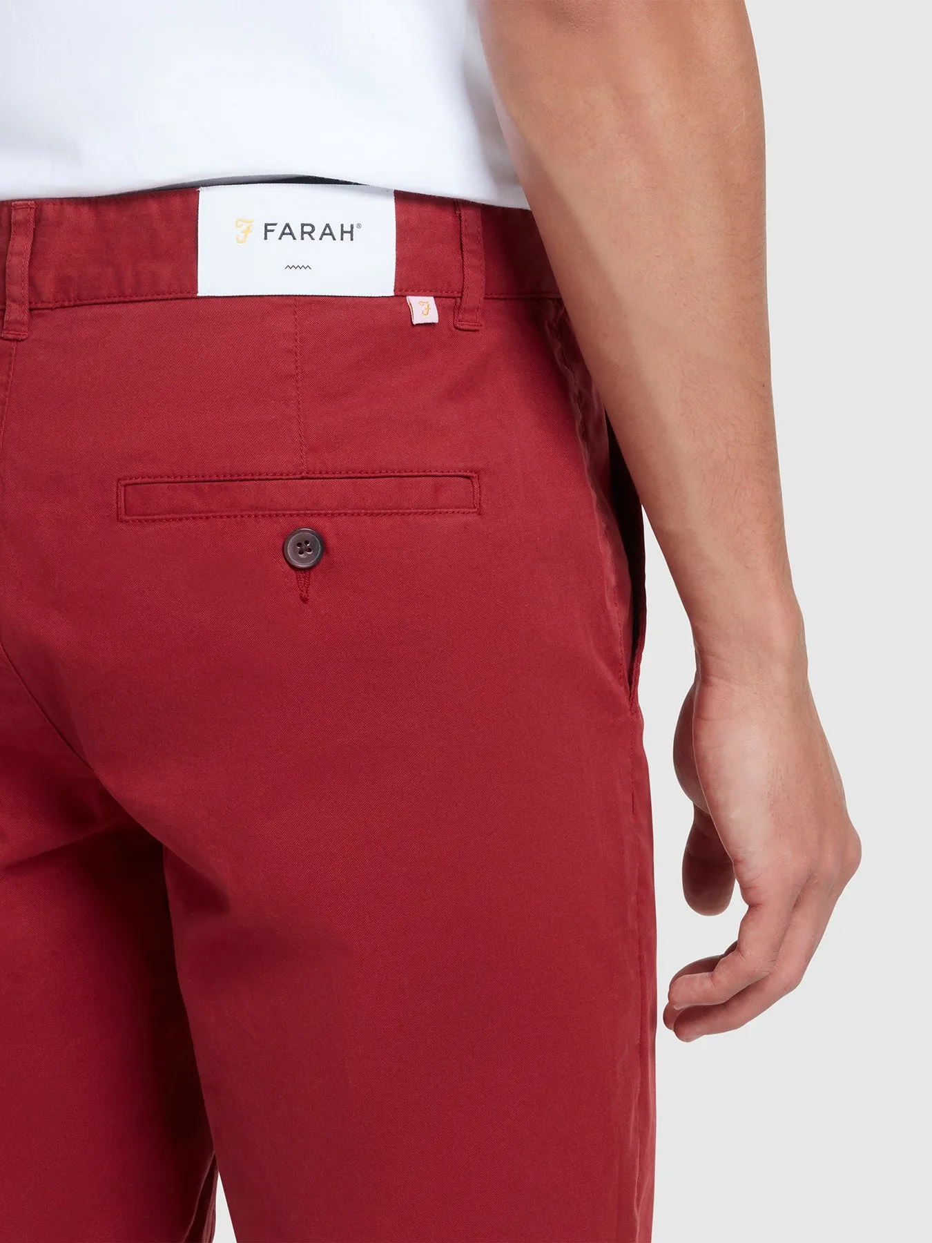 Hawk Garment Dyed Twill Shorts In Clay Red