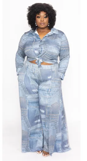 High Denim Pants