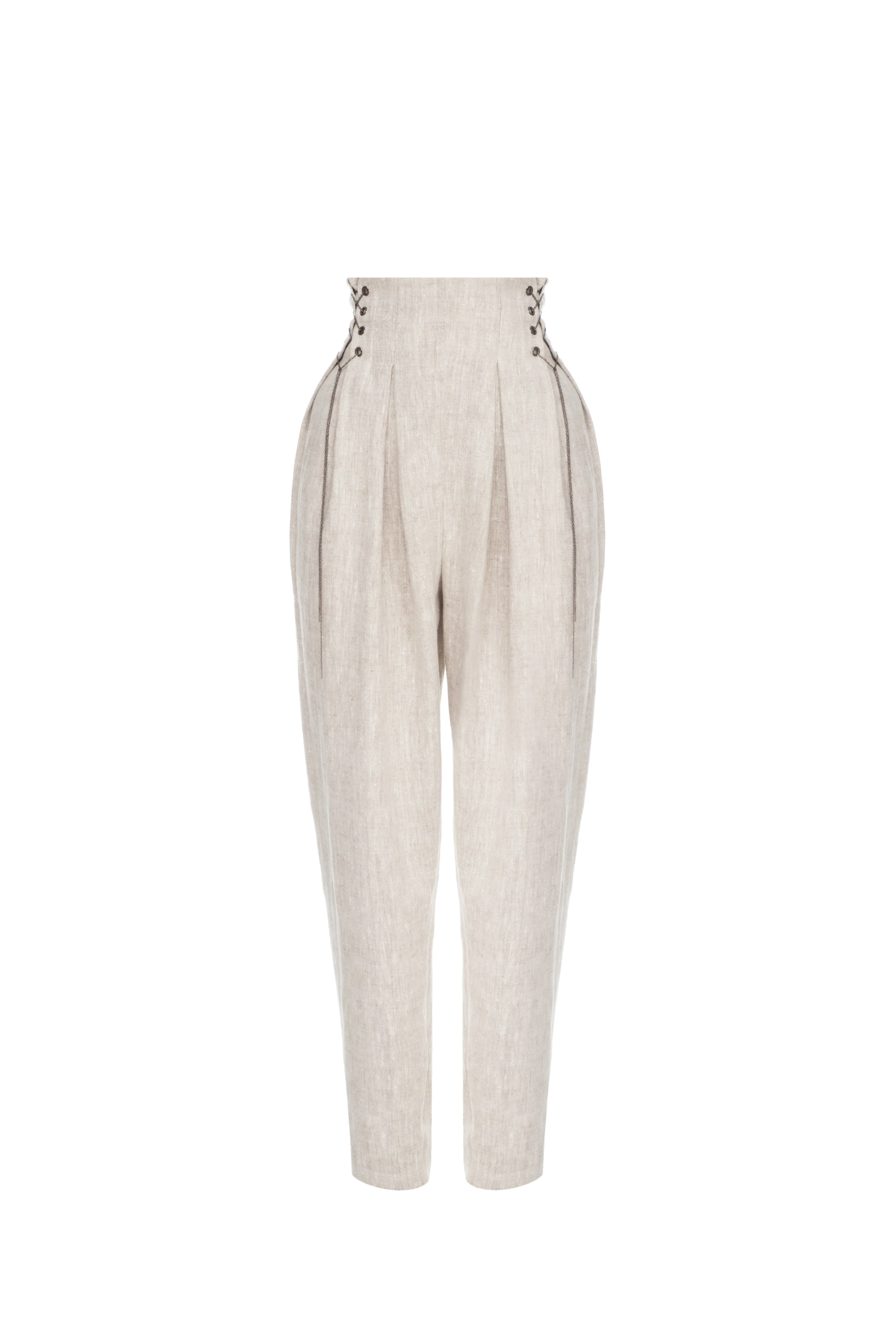 High Waist Linen Pants