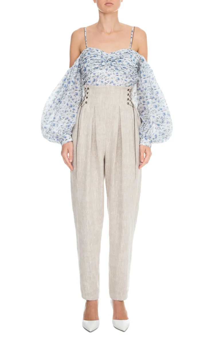 High Waist Linen Pants