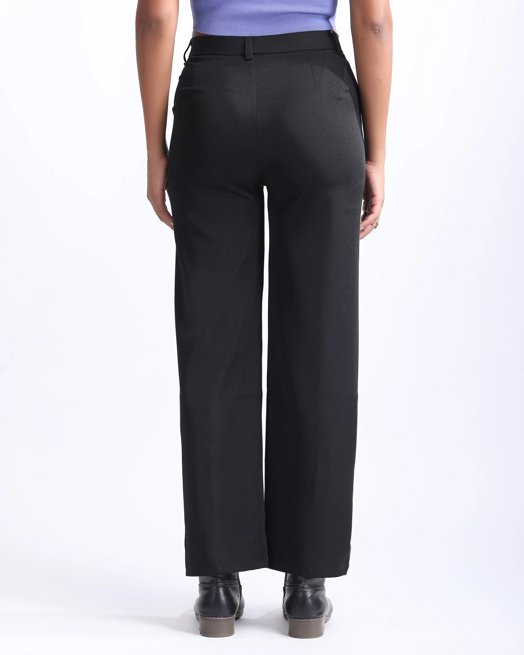 HIGH WAIST STRAIGHT FIT PANTS