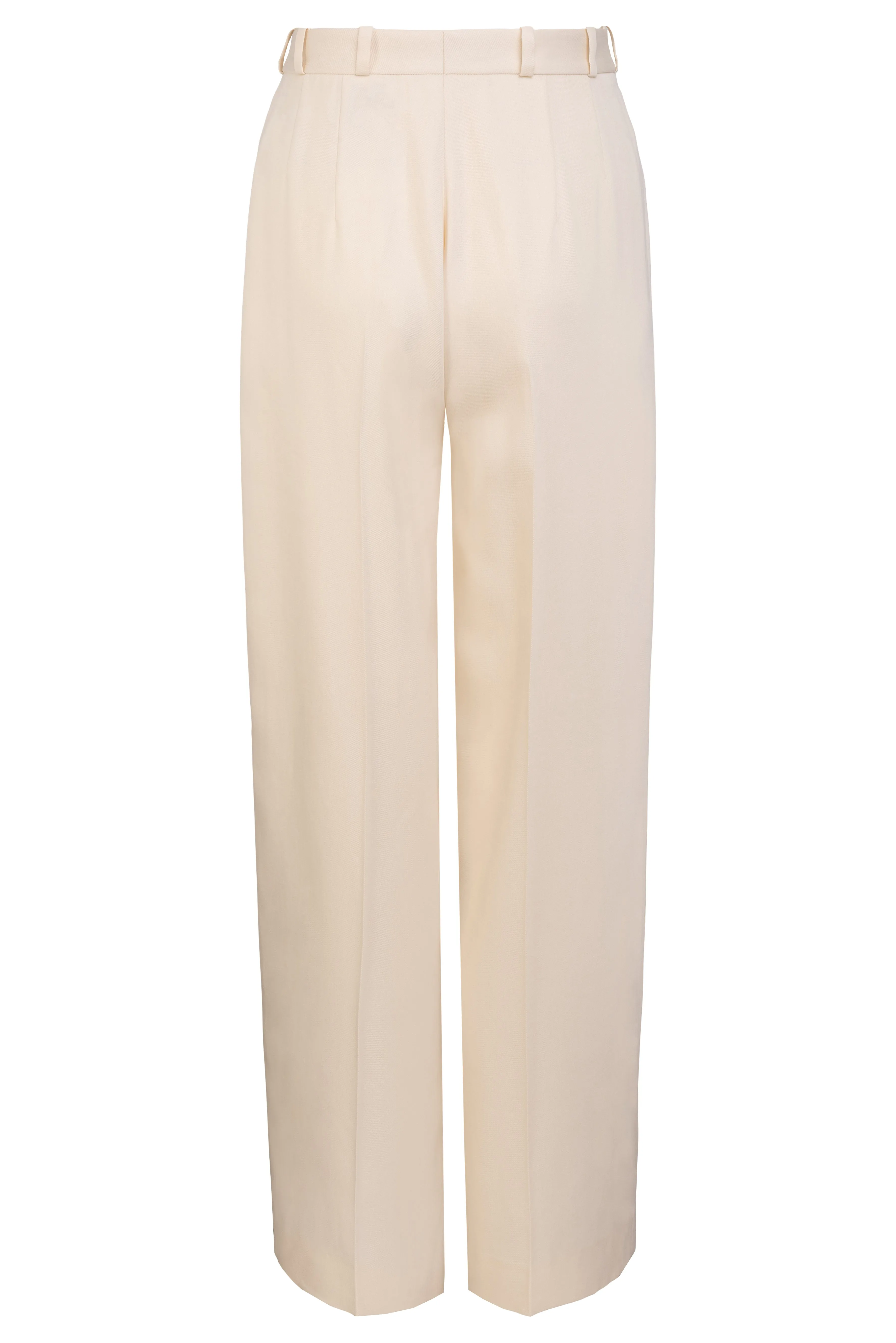 HIGH WAISTED TENCEL PANTS IN ECRU