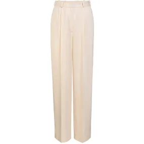 HIGH WAISTED TENCEL PANTS IN ECRU