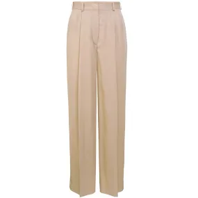 HIGH WAISTED TENCEL PANTS IN SAND