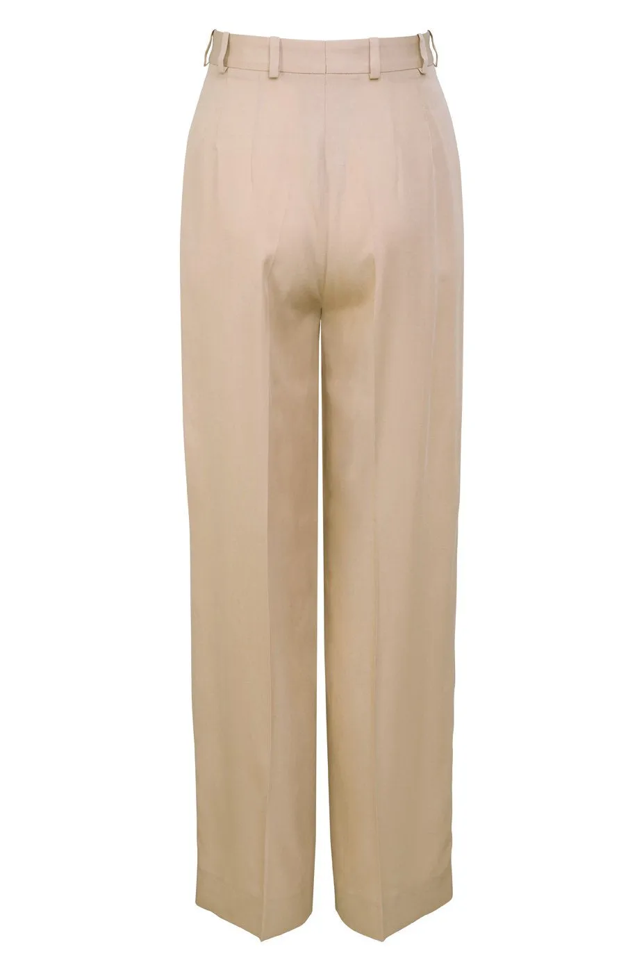 HIGH WAISTED TENCEL PANTS IN SAND