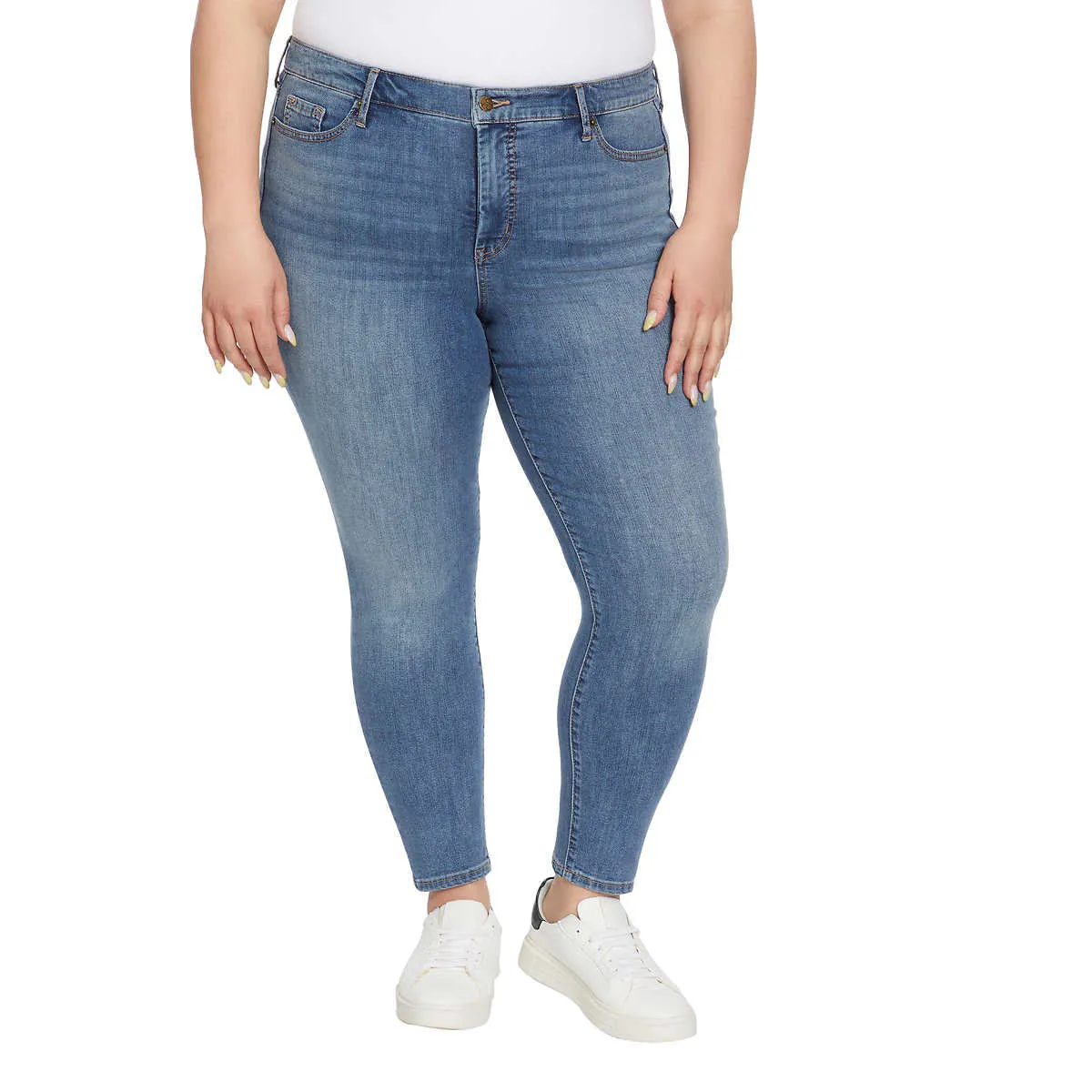 Jessica Simpson Women's Plus High Rise Comfort Stretch Classic Slim Jeans