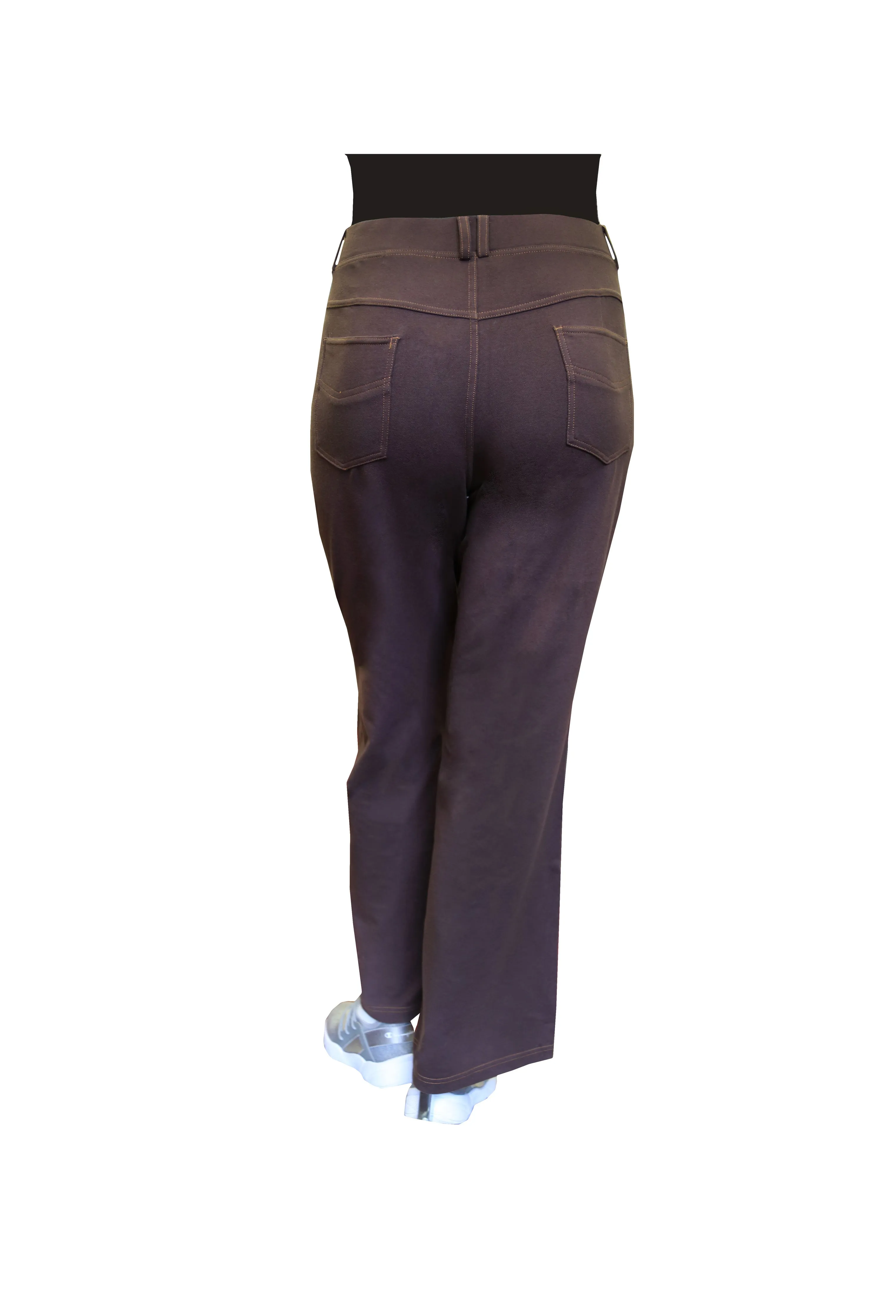 La Cera Plus Size Stretch Knit Wide Leg Pant