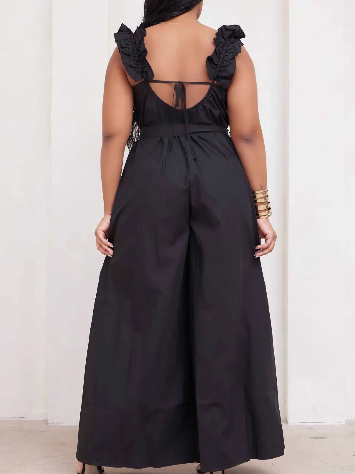 Lace Straps Backless Jumpsuits