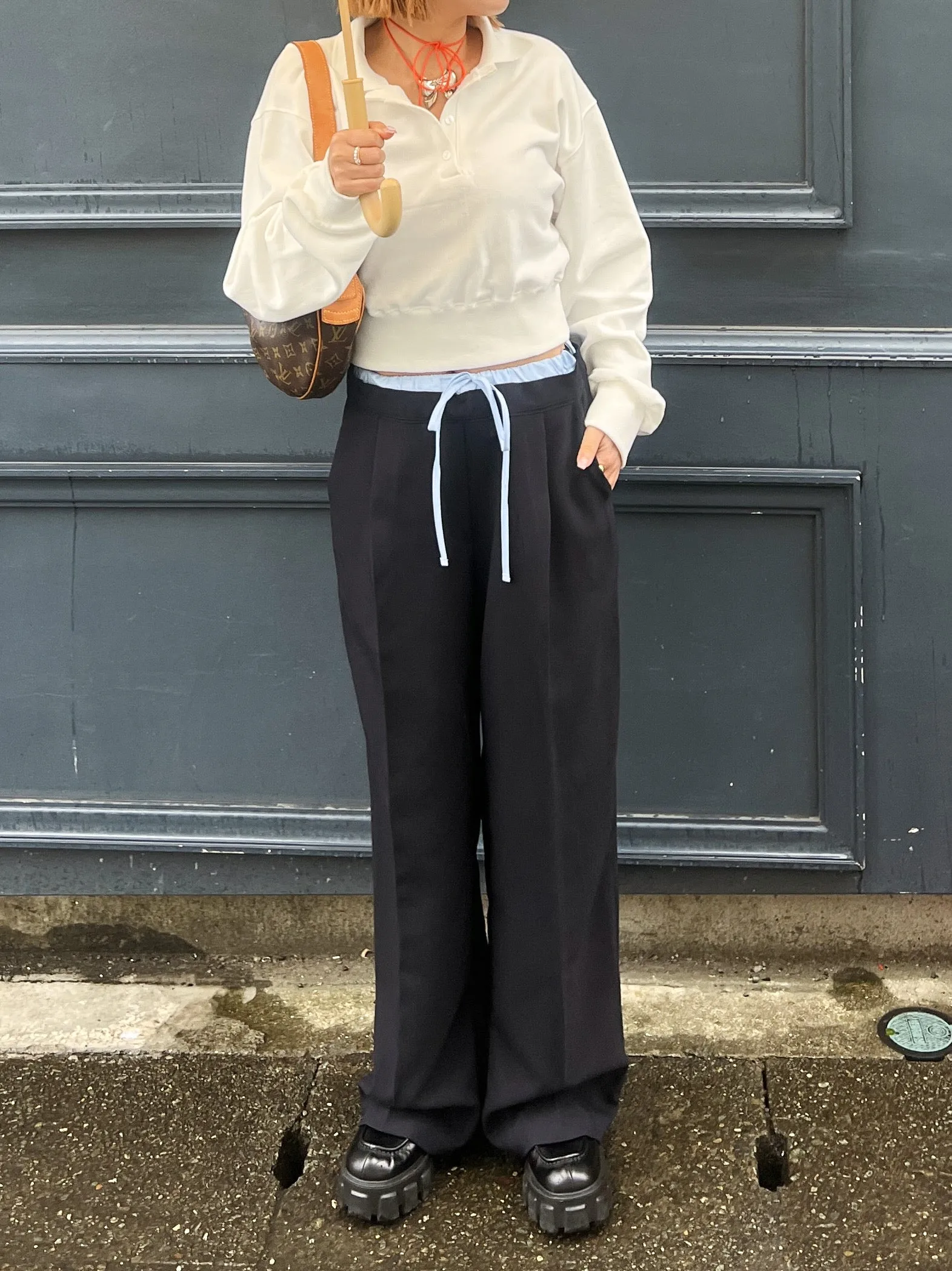 Layered Slacks Pants