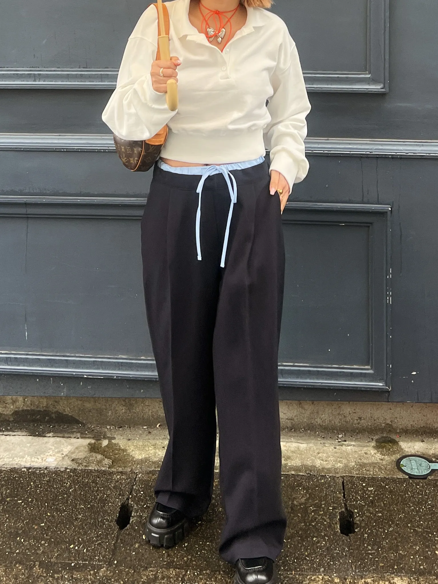 Layered Slacks Pants