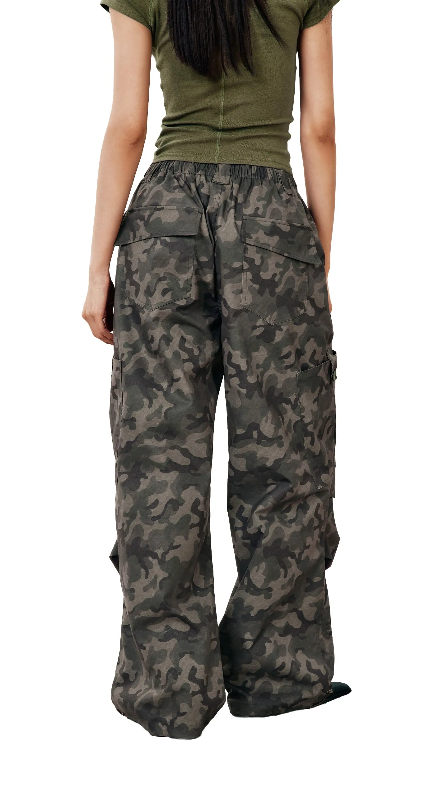 Loose Wide-leg Casual Paratrooper Pants