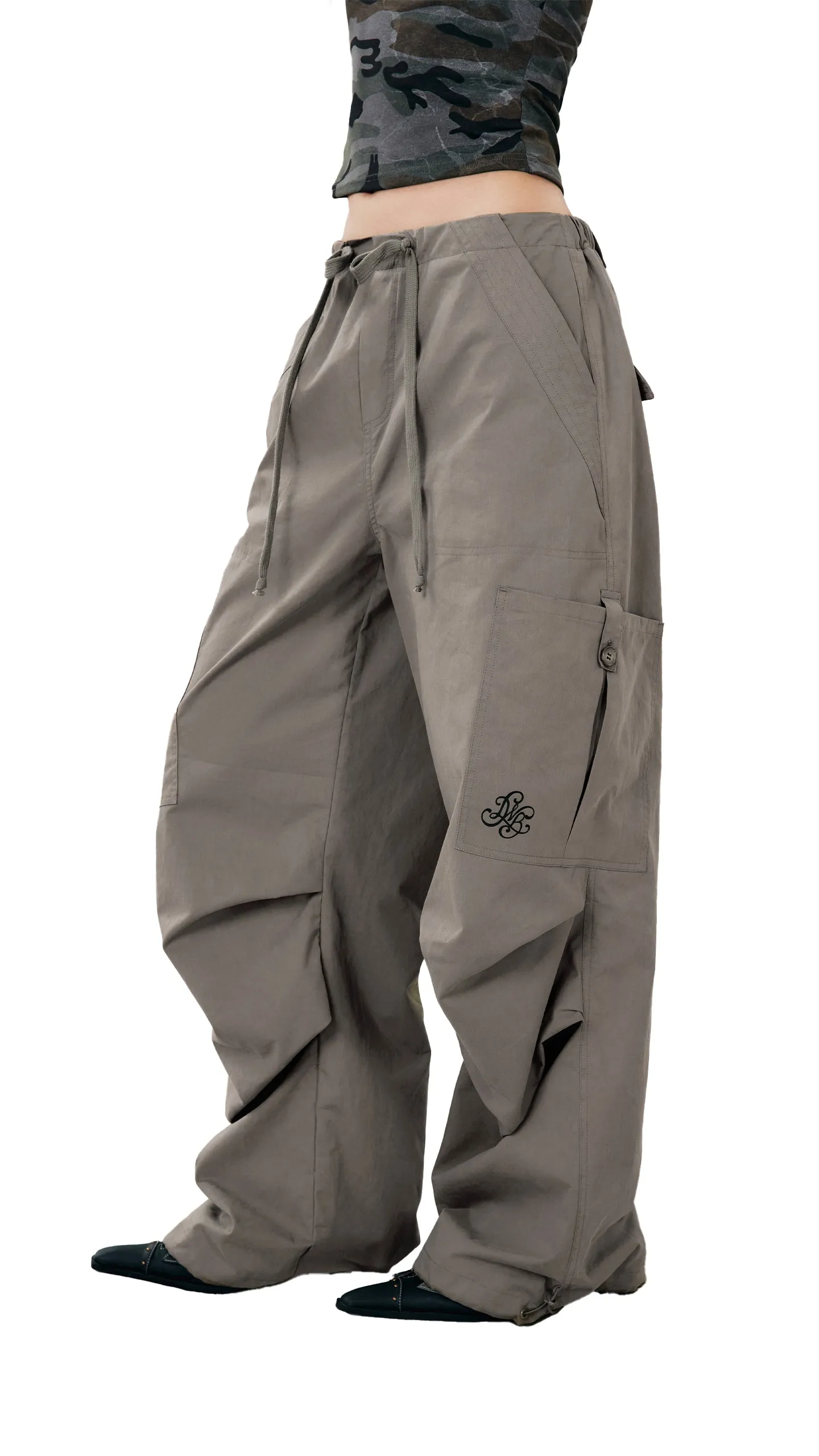 Loose Wide-leg Casual Paratrooper Pants