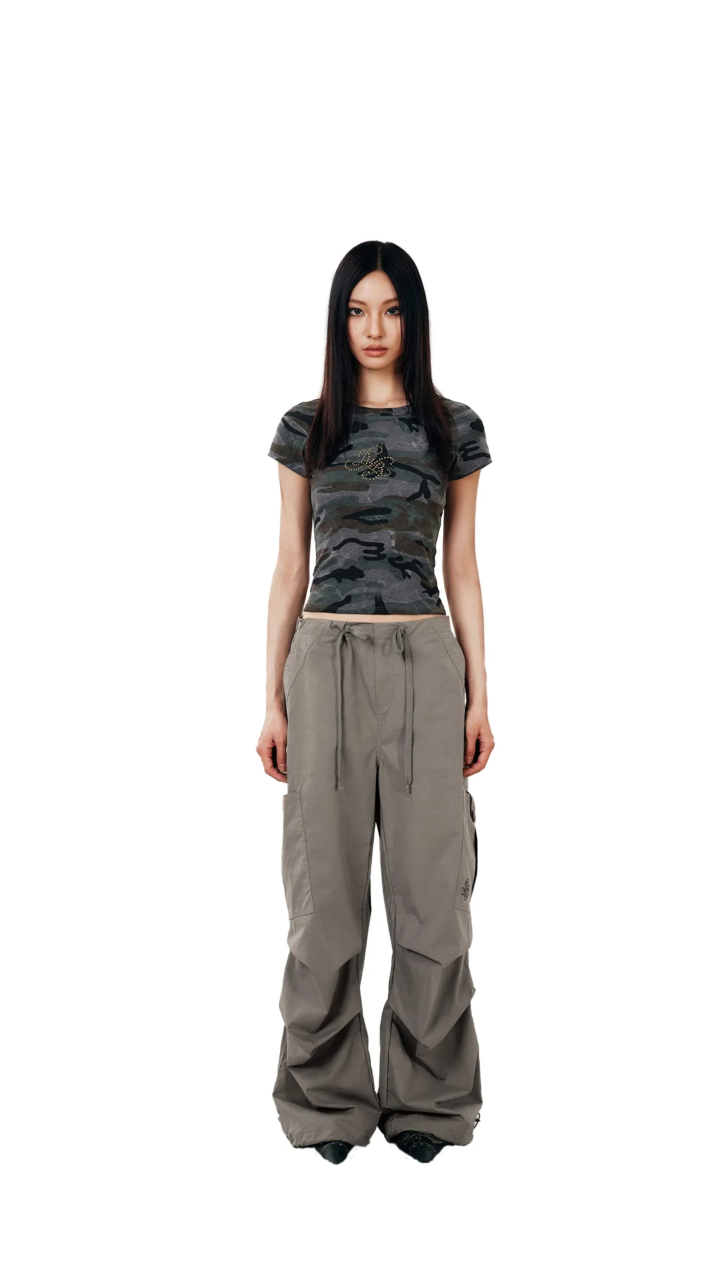 Loose Wide-leg Casual Paratrooper Pants