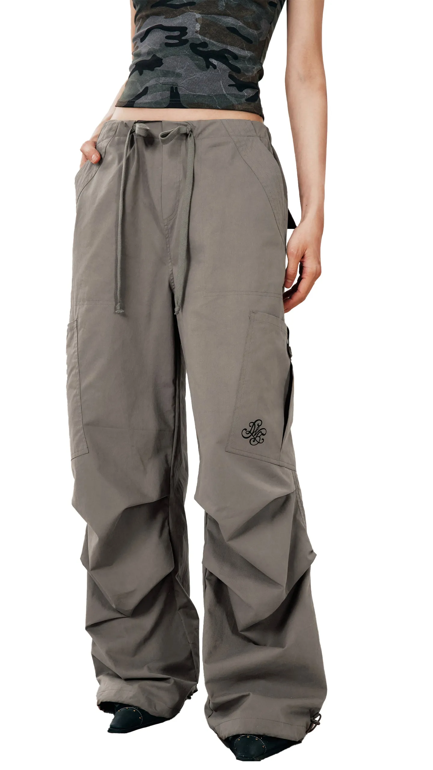 Loose Wide-leg Casual Paratrooper Pants