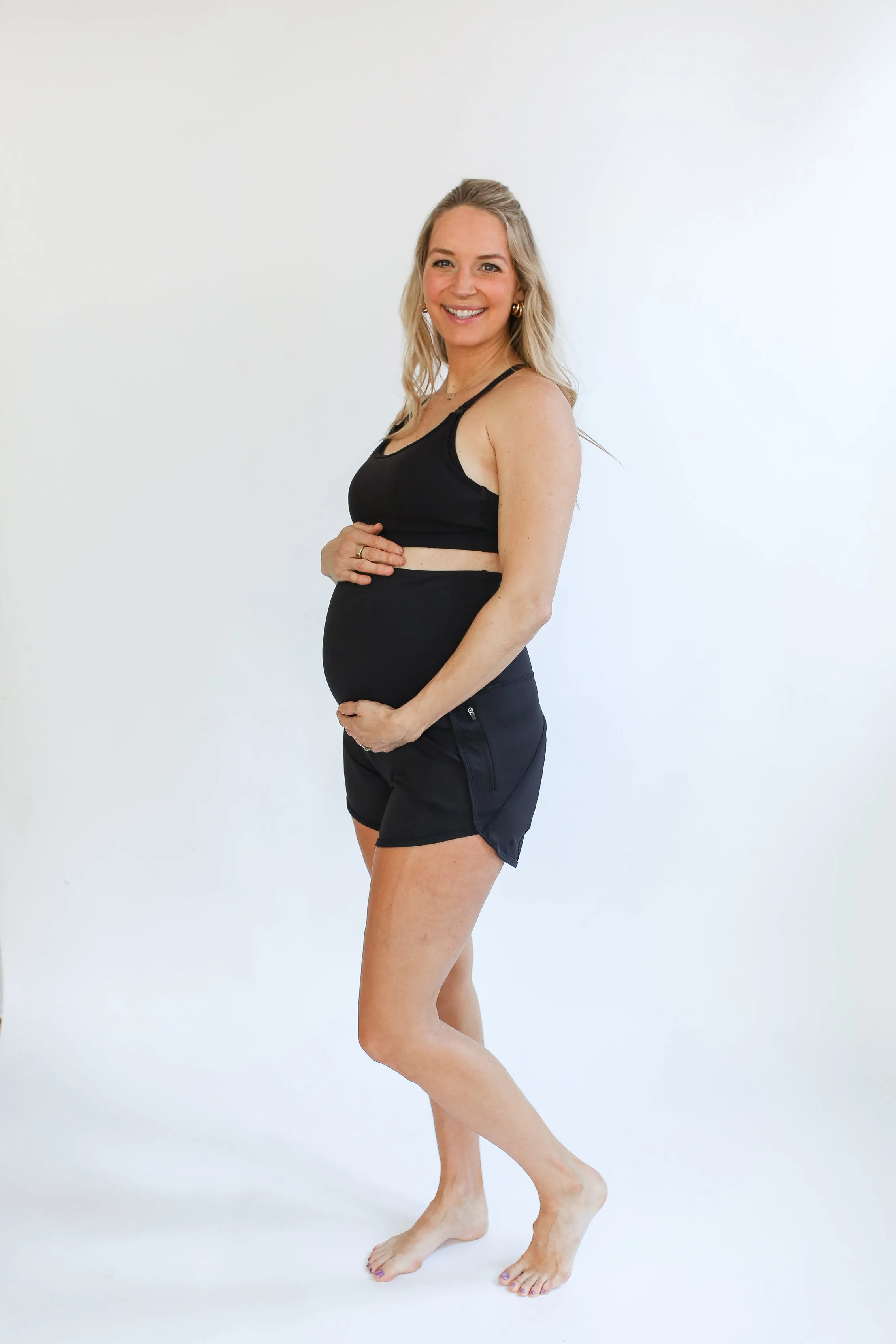 Maternity Athletic Shorts |  Black