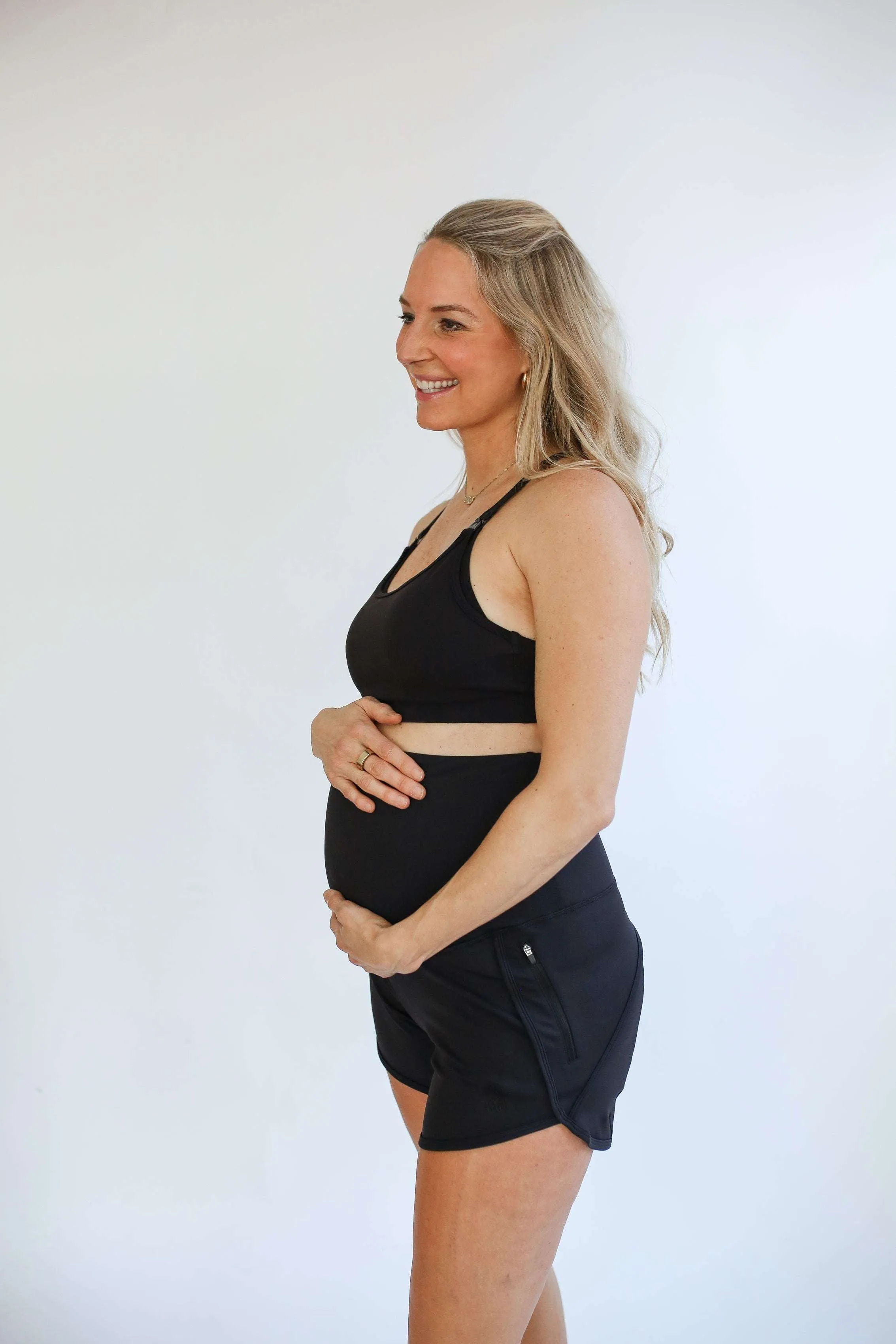 Maternity Athletic Shorts |  Black