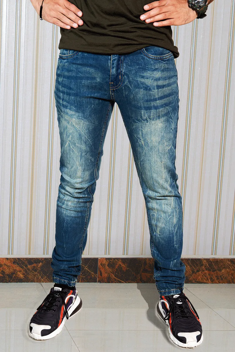 Men Denim Jeans Mb-Blue