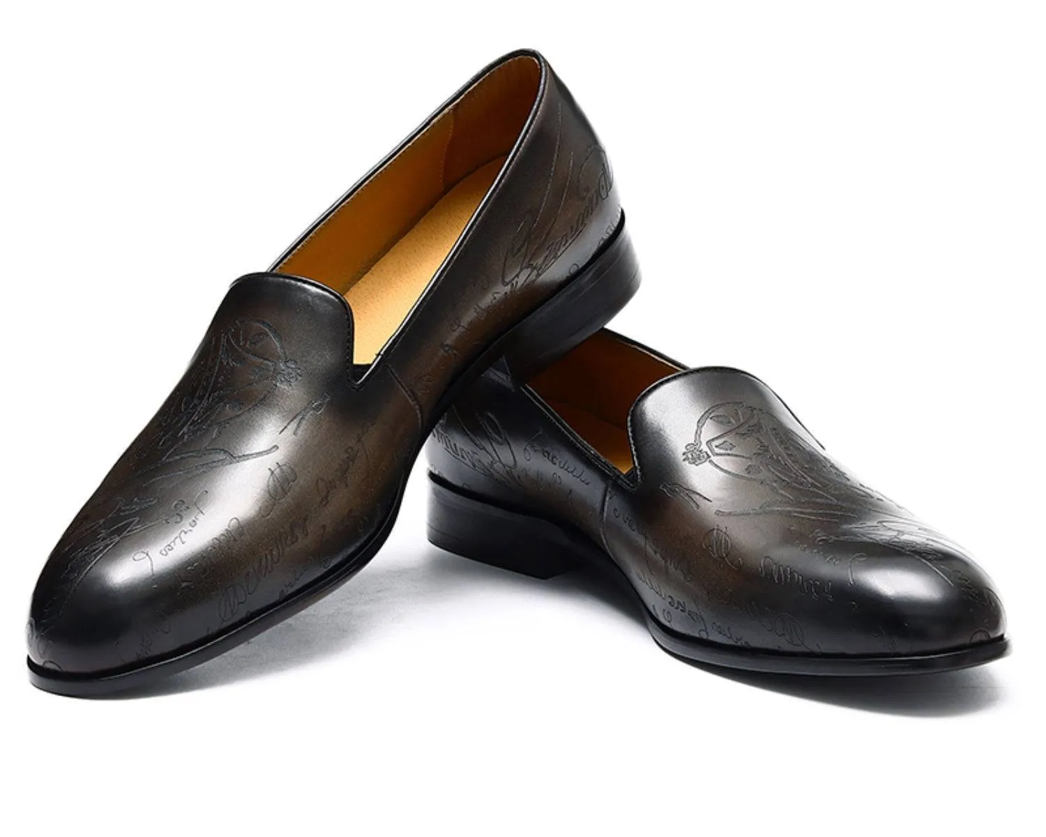 Men's Breathable Pointed Toe Loafers - Lightweight Carved Soft Sole Shoes