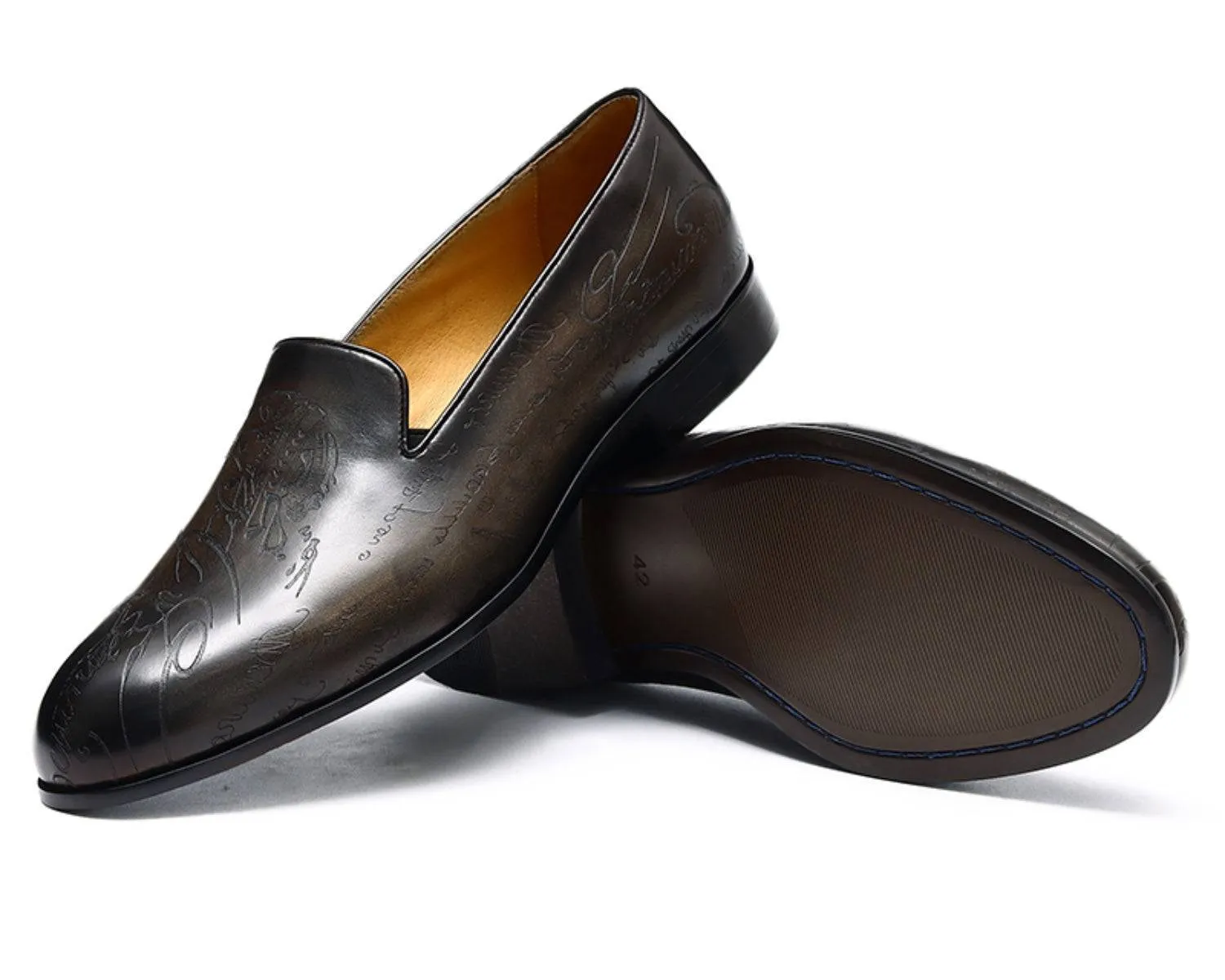 Men's Breathable Pointed Toe Loafers - Lightweight Carved Soft Sole Shoes