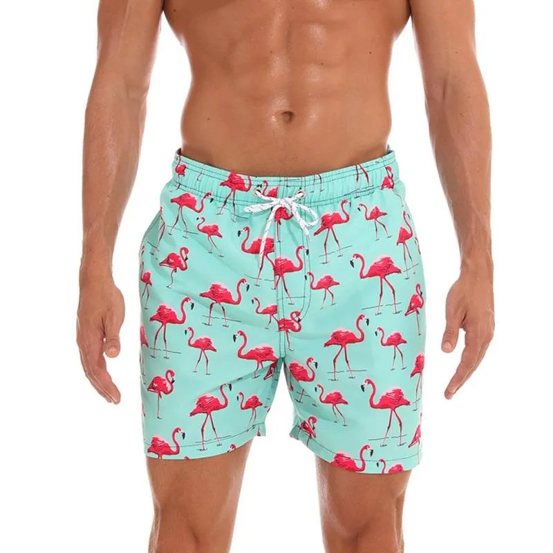 Men's Colorful Printed Quick Dry Beach Shorts