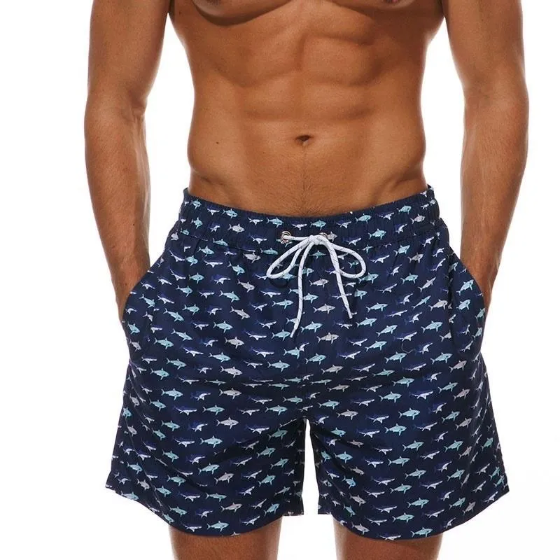 Men's Colorful Printed Quick Dry Beach Shorts