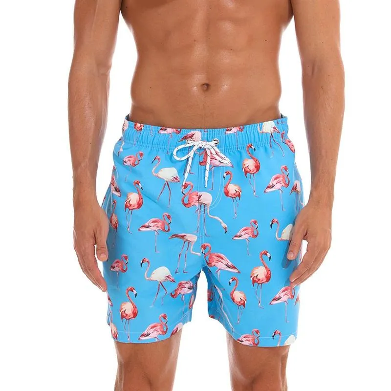 Men's Colorful Printed Quick Dry Beach Shorts