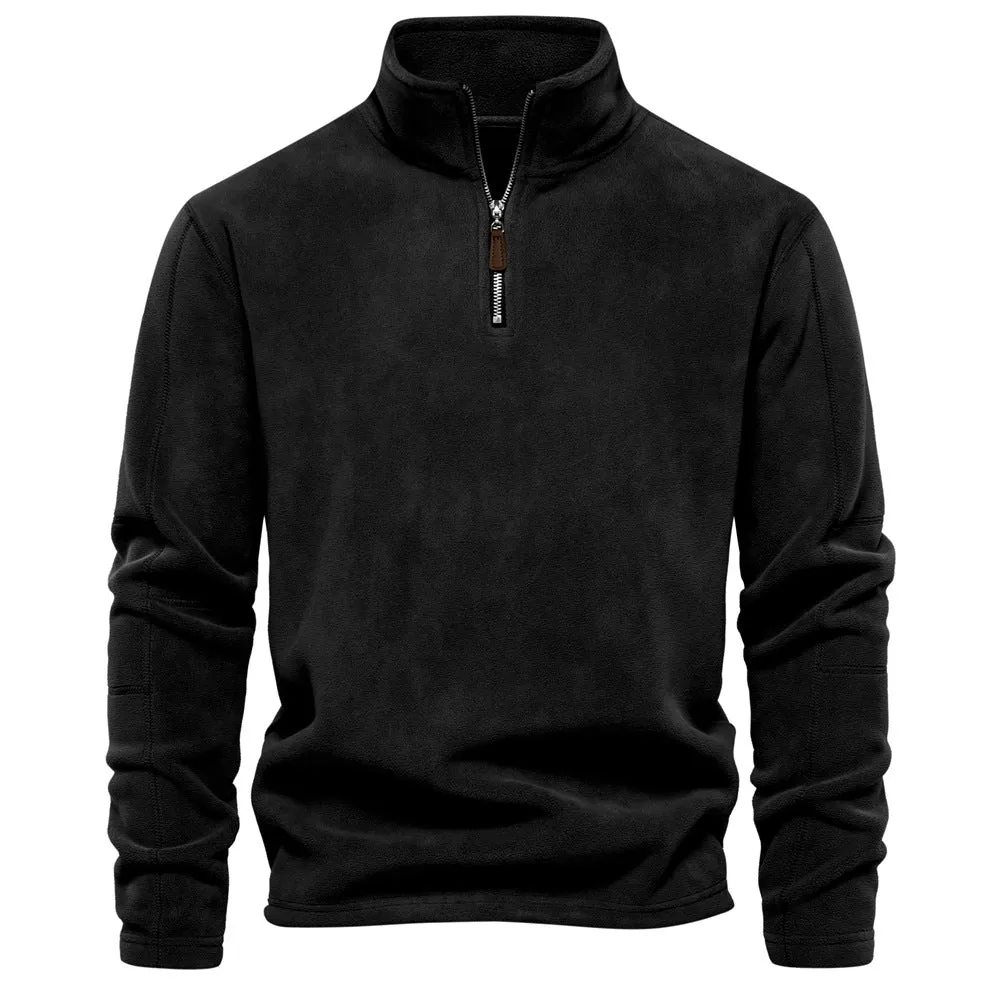 Men's Corduroy Stand Collar Classic-Fit Sweatshirt