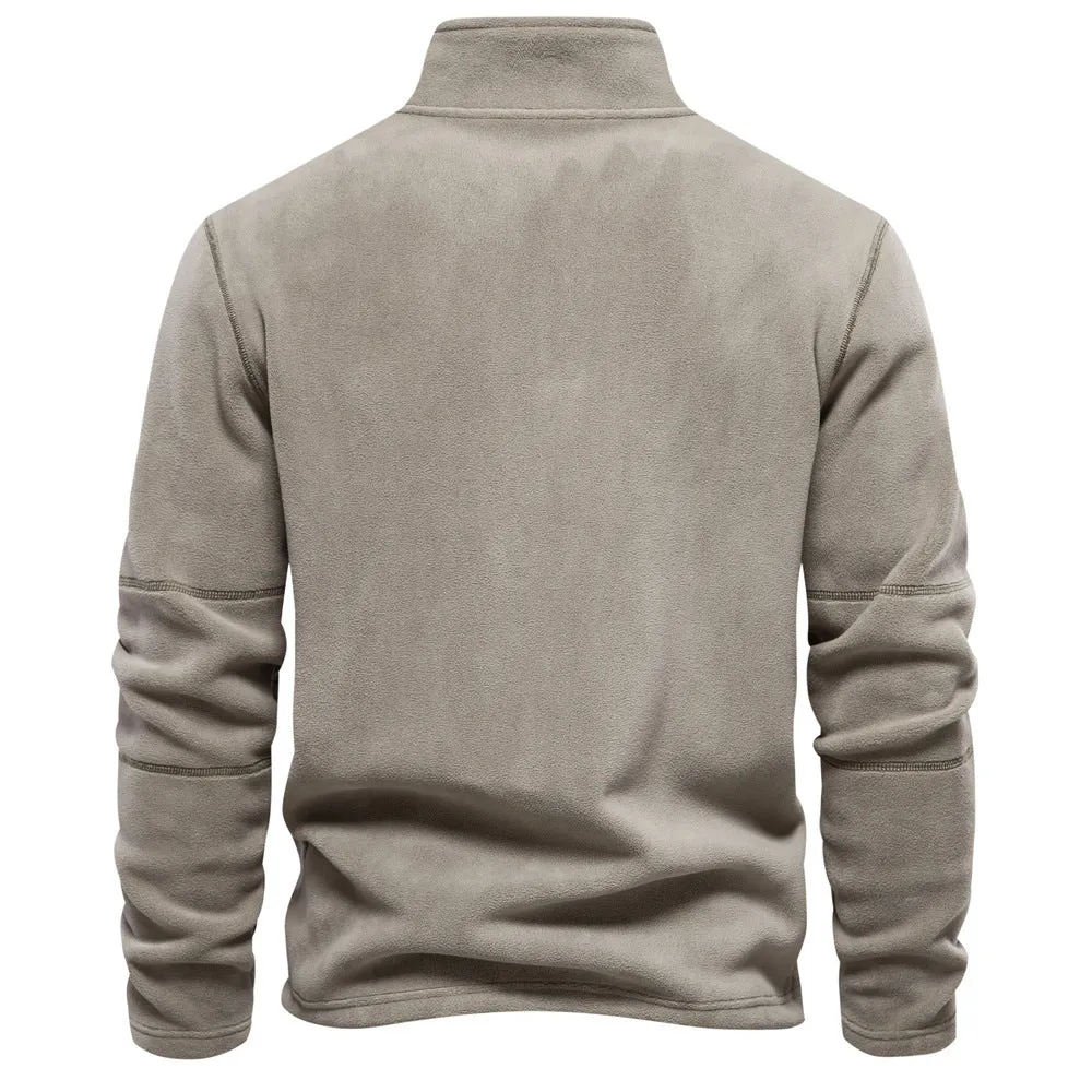 Men's Corduroy Stand Collar Classic-Fit Sweatshirt