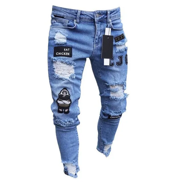 Men's Ripped Skinny Jeans