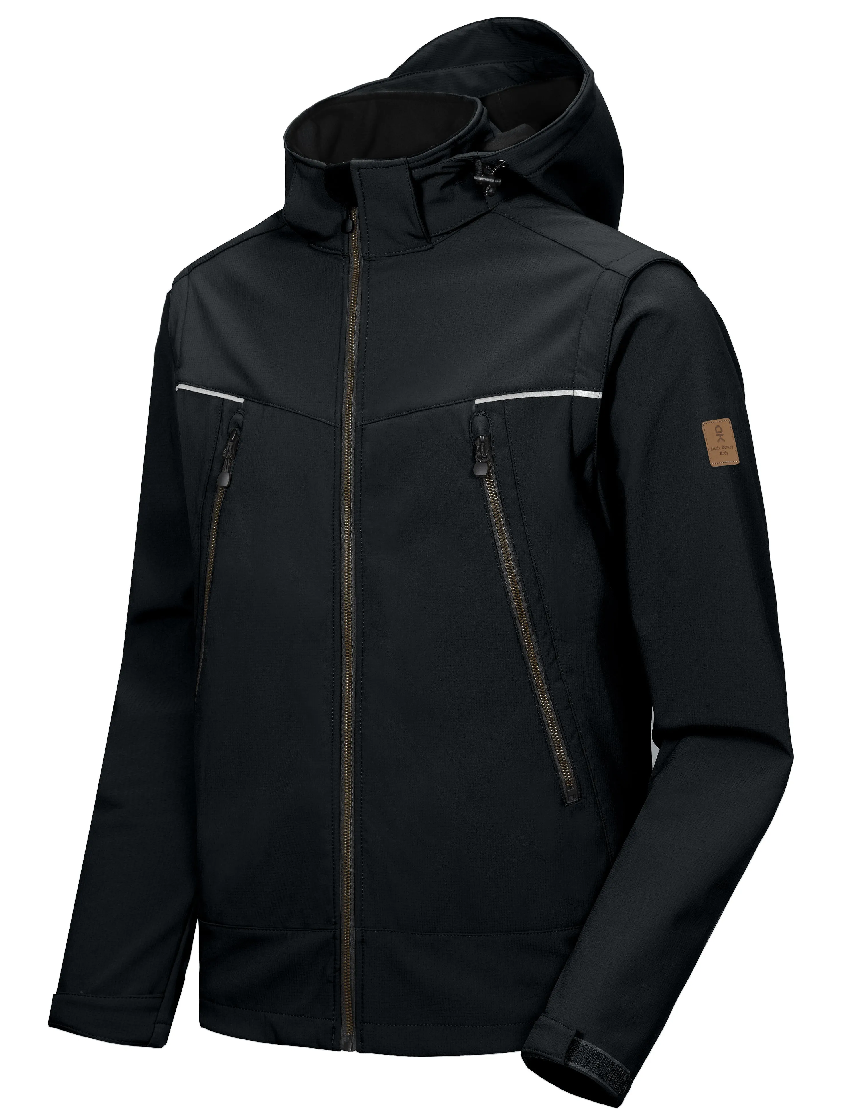 Men's Waterproof Fleece Softshell Ski Jacket