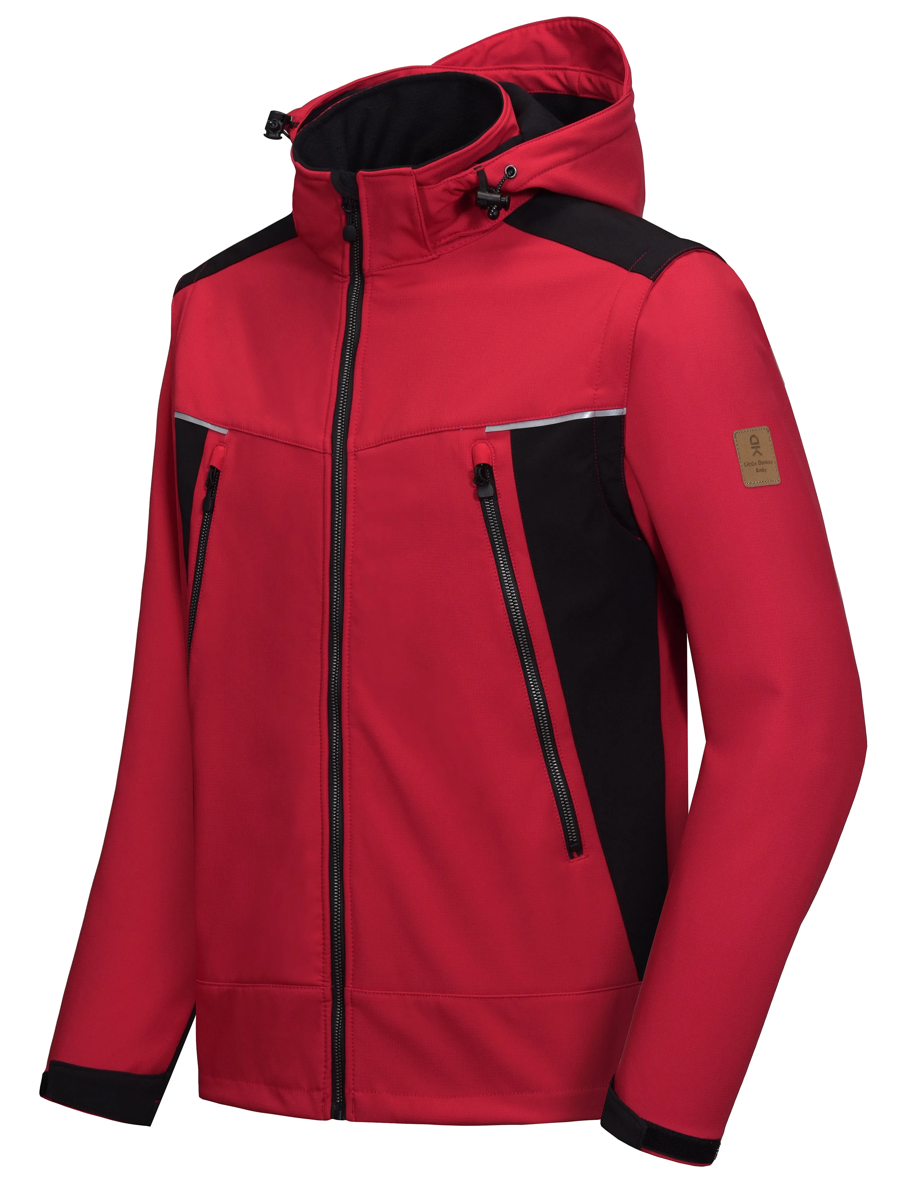 Men's Waterproof Fleece Softshell Ski Jacket