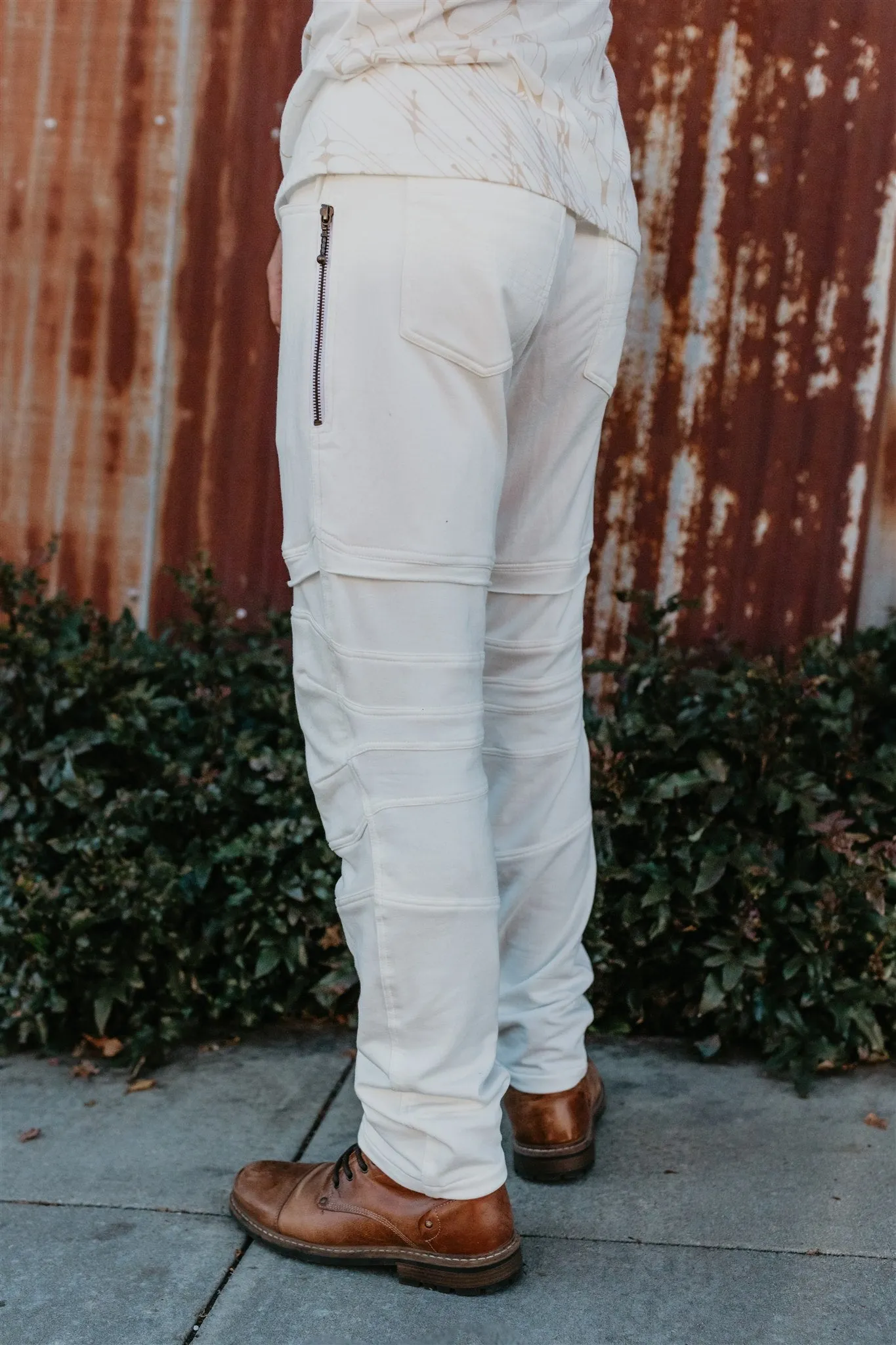 Moto Yoga Sweats - White