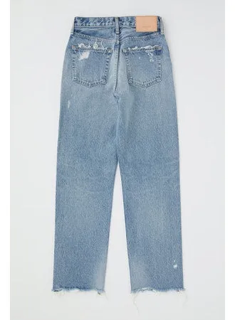 Moussy - MV Lomita Cropped Wide Straight in Blue