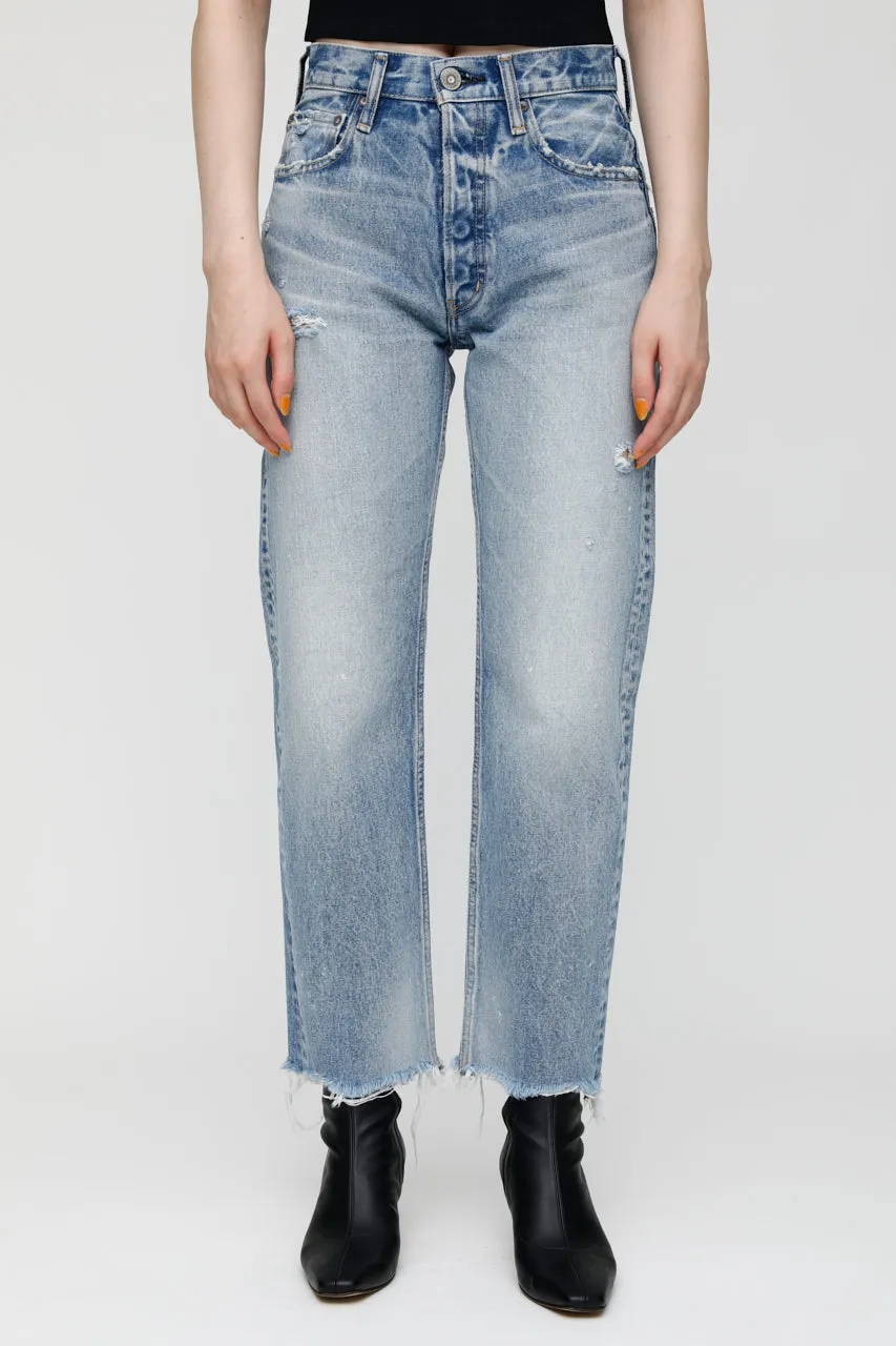 Moussy - MV Lomita Cropped Wide Straight in Blue