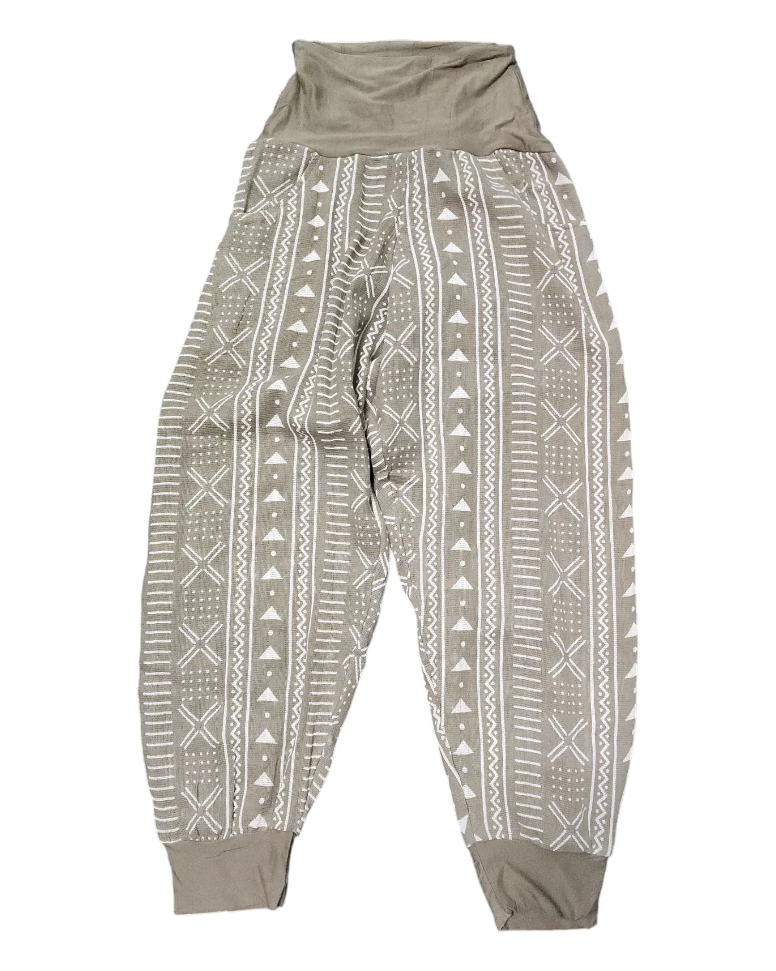 Mud Cloth Print Harem Pants