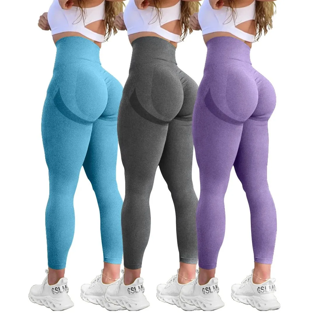 New Design Workout Plus Size Women's Leggings High Waist Yoga Pants Tummy Control Lift Leggings BK227