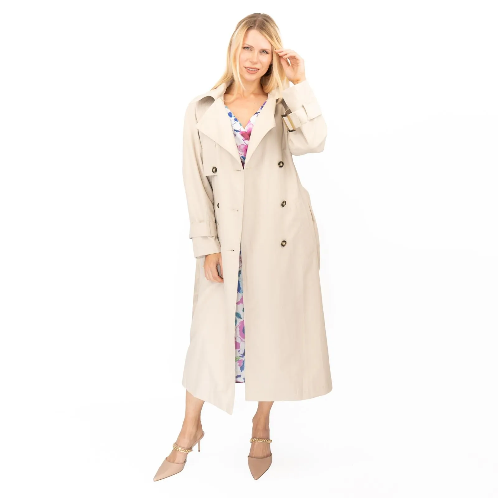 Next Womens Stone Belted Trench Coat