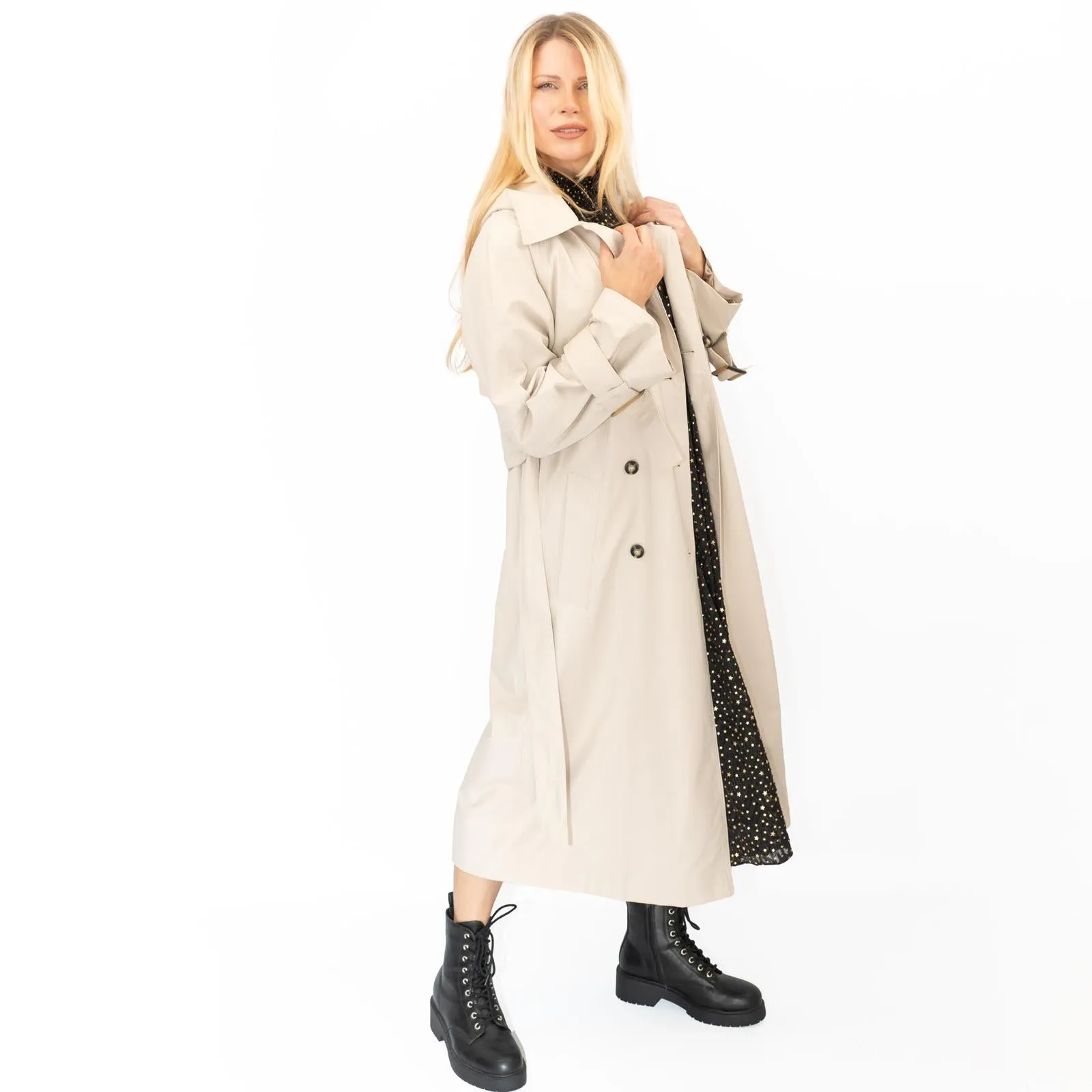 Next Womens Stone Belted Trench Coat