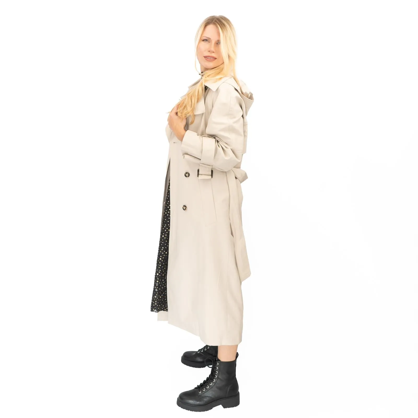 Next Womens Stone Belted Trench Coat