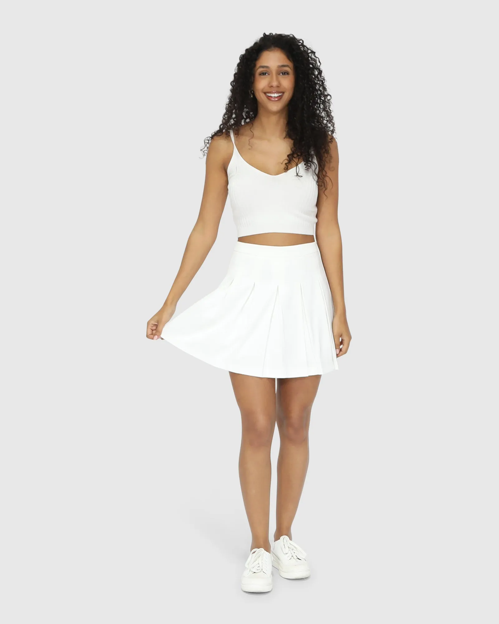 Palm Breeze Tennis Skort - White