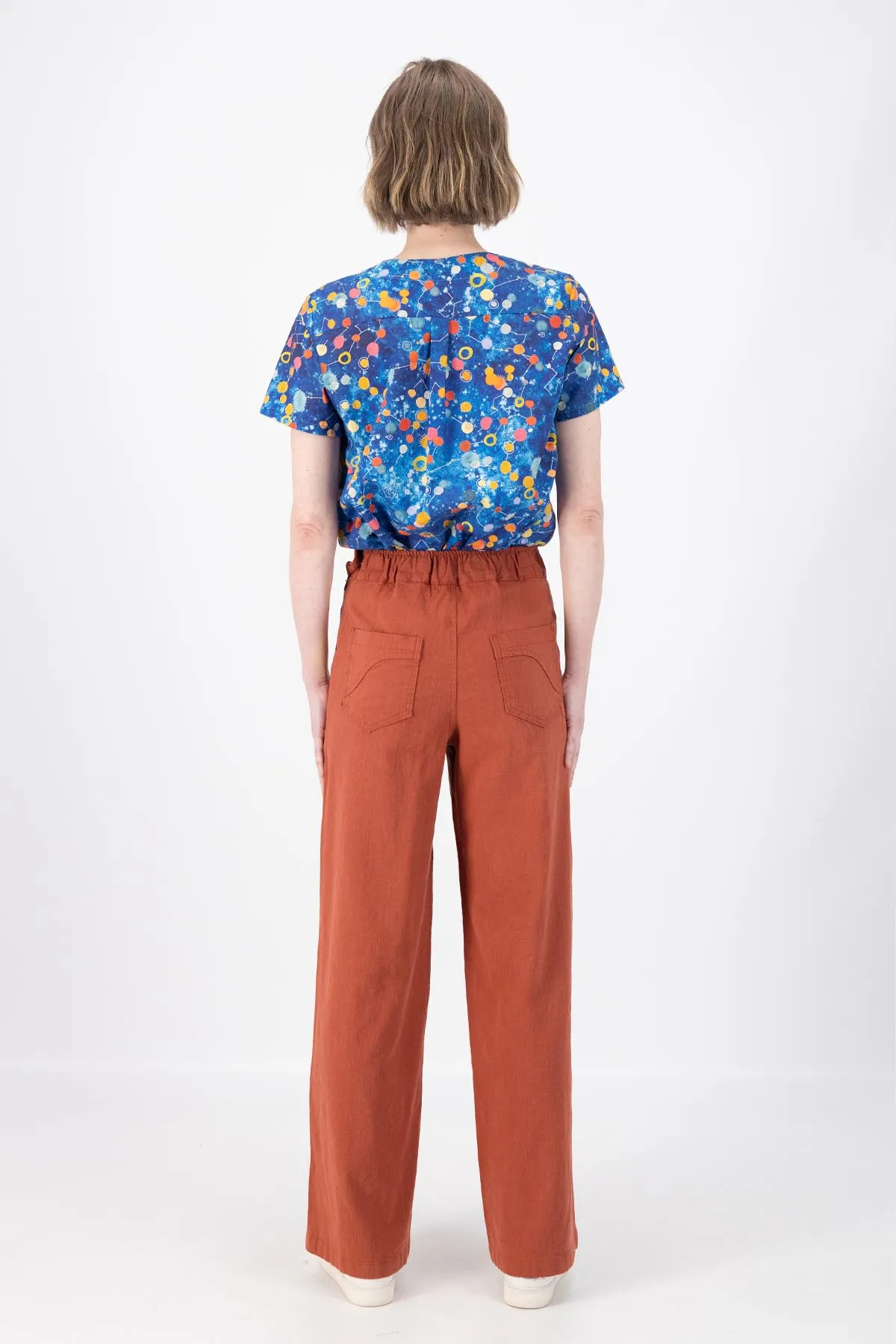 Peggy Long Pants Lino Rose Brick in Linen