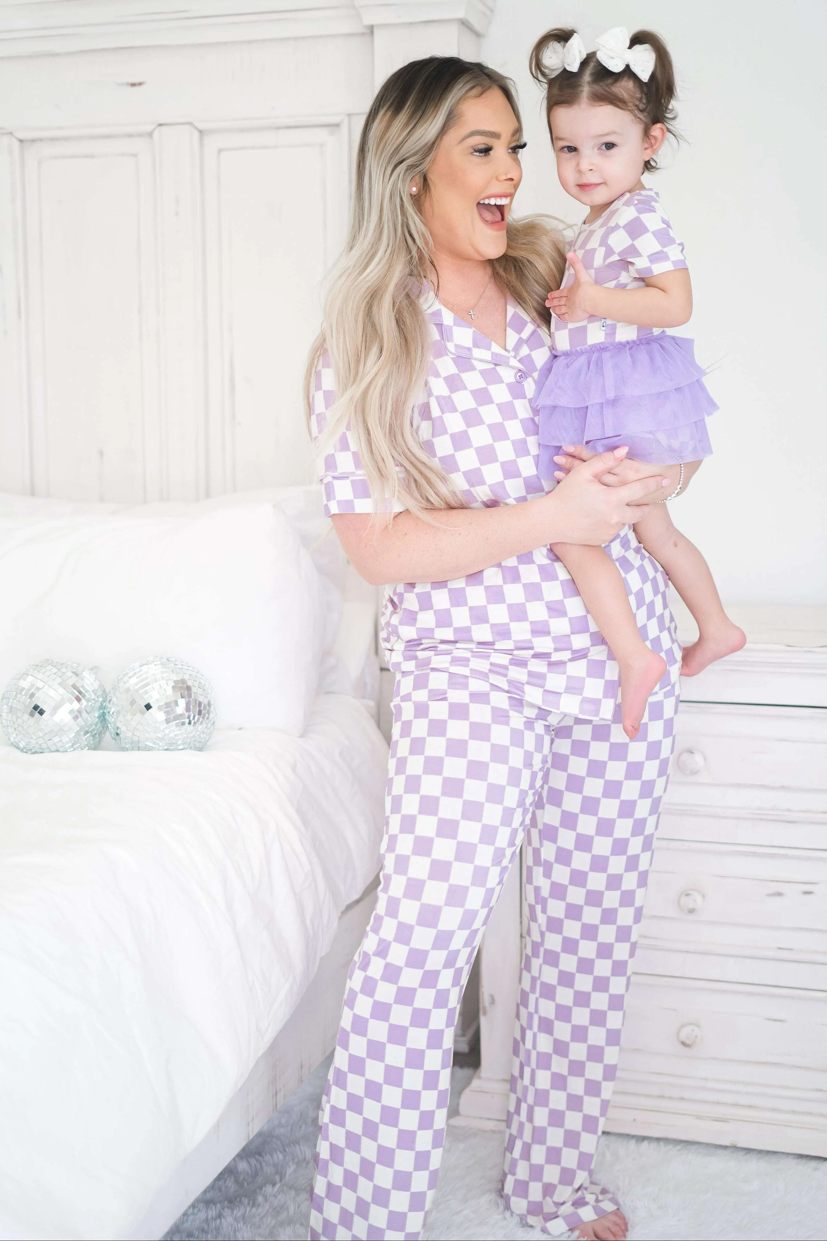 Periwinkle Checks Dream Nursing Pajama Set